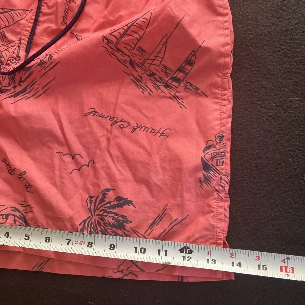 Polo Ralph Lauren Traveler Swim Shorts Pink Tropical Large Big Pine Hawk Channel